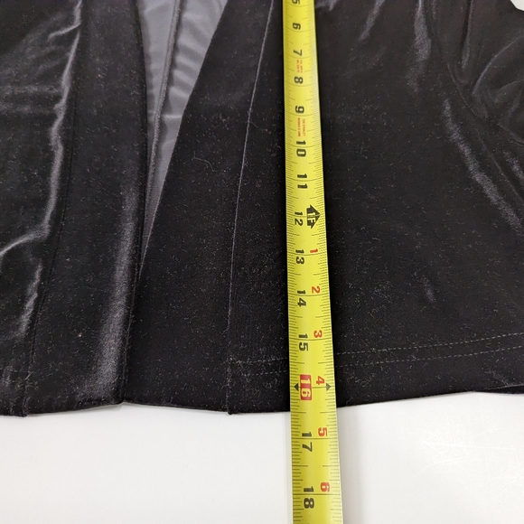 Vintage Black Velvet Dress And Jacket Size L - Picture 3 of 11